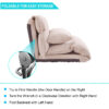 Lazy Sofa Adjustable Folding Futon Sofa Video Gaming Sofa with Two Pillows - Image 9