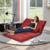 Lazy Sofa Adjustable Folding Futon Sofa Video Gaming Sofa with Two Pillows - Image 5