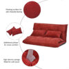Lazy Sofa Adjustable Folding Futon Sofa Video Gaming Sofa with Two Pillows - Image 8