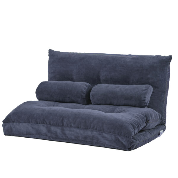 Lazy Sofa Adjustable Folding Futon Sofa Video Gaming Sofa with Two Pillows - Image 8