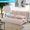 Lazy Sofa Adjustable Folding Futon Sofa Video Gaming Sofa with Two Pillows - Image 7