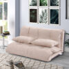 Lazy Sofa Adjustable Folding Futon Sofa Video Gaming Sofa with Two Pillows - Image 4