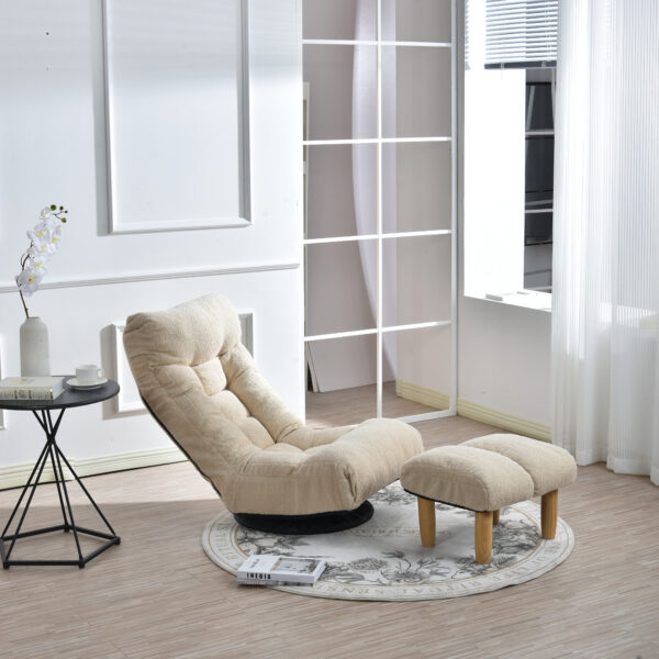 Single sofa reclining chair Japanese chair lazy sofa tatami balcony reclining chair leisure sofa adjustable chair - Image 2