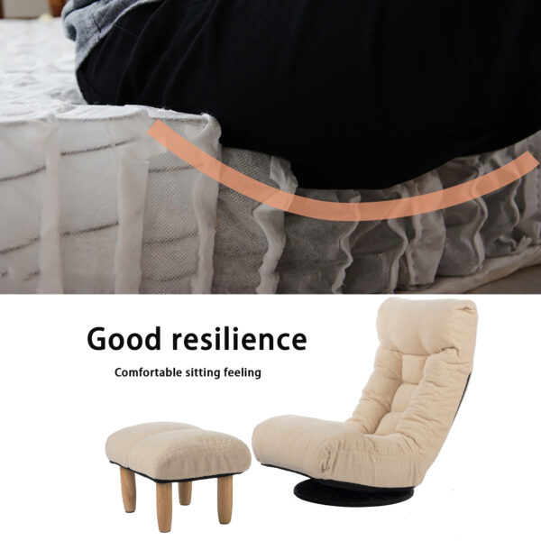 Single sofa reclining chair Japanese chair lazy sofa tatami balcony reclining chair leisure sofa adjustable chair - Image 6