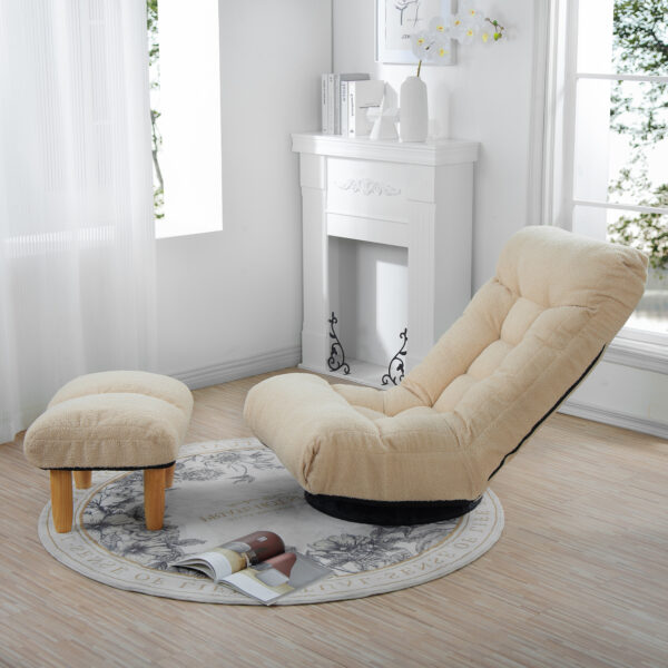 Single sofa reclining chair Japanese chair lazy sofa tatami balcony reclining chair leisure sofa adjustable chair - Image 5
