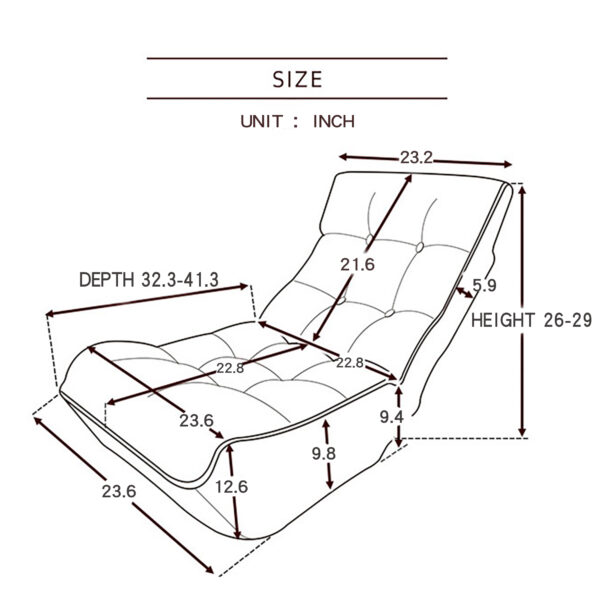 Single sofa reclining chair Japanese chair lazy sofa tatami balcony reclining chair leisure sofa adjustable chair - Image 6