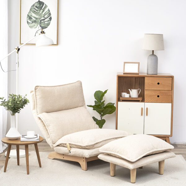 Lazy sofa balcony leisure chair bedroom sofa chair foldable reclining chair leisure single sofa functional chair - Image 2