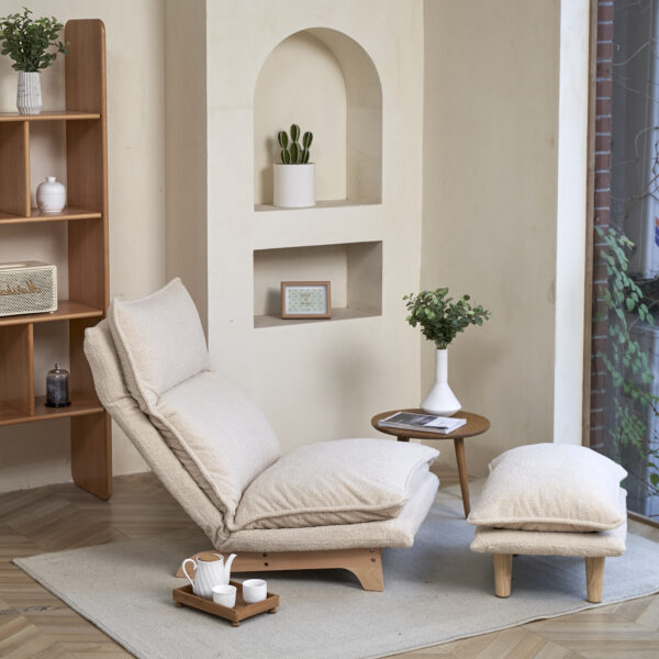 Lazy sofa balcony leisure chair bedroom sofa chair foldable reclining chair leisure single sofa functional chair - Image 6