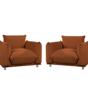 Sherpa Accent Chair Single Sofa 42"W Accent Chair for Bedroom Living room Apartment, Brown