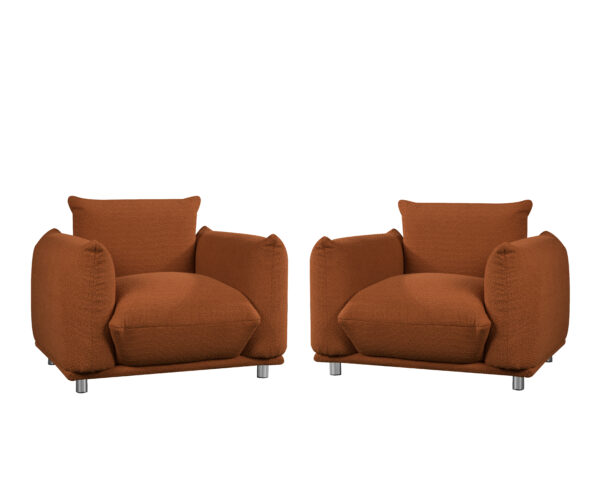 Sherpa Accent Chair Single Sofa 42"W Accent Chair for Bedroom Living room Apartment, Brown