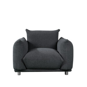 Sherpa Accent Chair Single Sofa 42″W Accent Chair for Bedroom Living room Apartment, Black