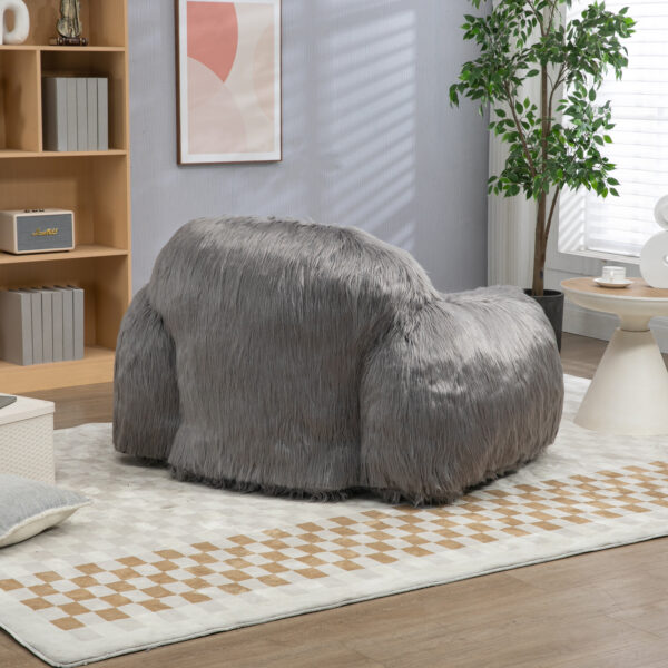 Bean bag chair lazy long hair sofa bean bag chair adult, teen high density foam filled modern focus chair comfortable living room, bedroom chair - 图片 3