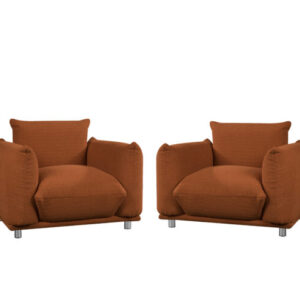 Sherpa Accent Chair Single Sofa 42″W Accent Chair for Bedroom Living room Apartment, Brown